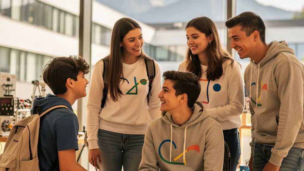Vue aérienne du campus de Polytech Annecy-Chambéry avec étudiants dans la cour