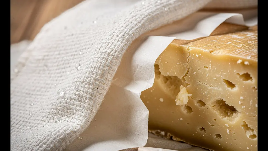 Technique de double emballage pour conserver le Beaufort avec papier et linge humide